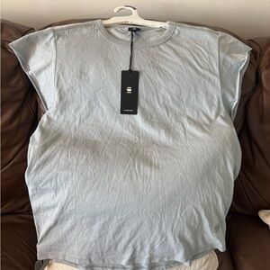 G-Star Raw Women's Light Gray Muscle Tee